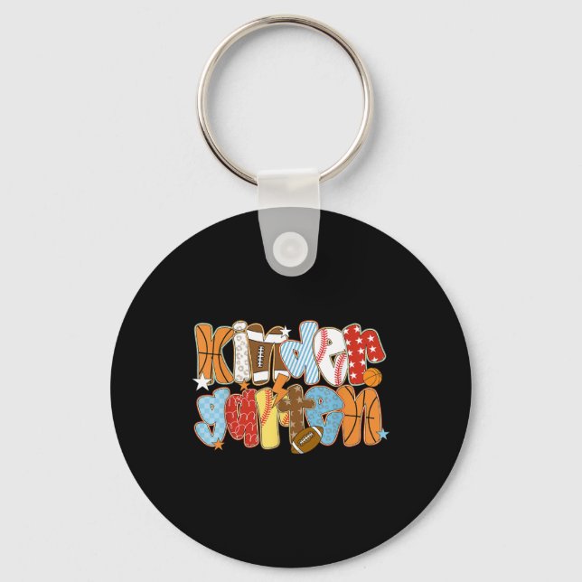Back To School Baseball Basketball Kindergarten,sp Key Ring (Front)