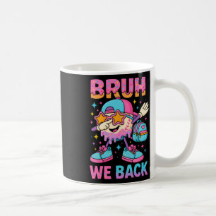 Back To School Baseball Ice Cream Drip Bruh We Bac Coffee Mug