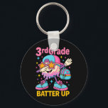 Back To School Baseball Ice Cream Drip First Day O Key Ring<br><div class="desc">Back To School Baseball Ice Cream Drip First Day Of School 2</div>