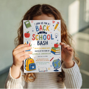 Back to School Bash End summer Invitation