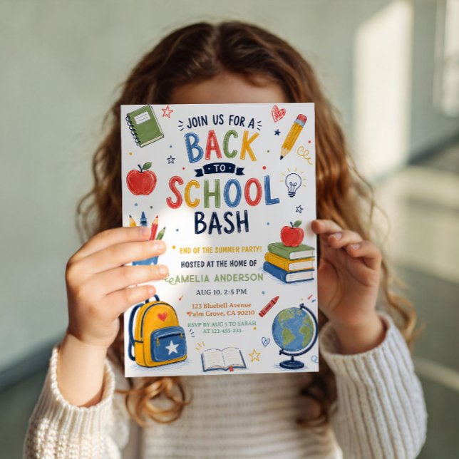 Back to School Bash End summer Invitation (Creator Uploaded)