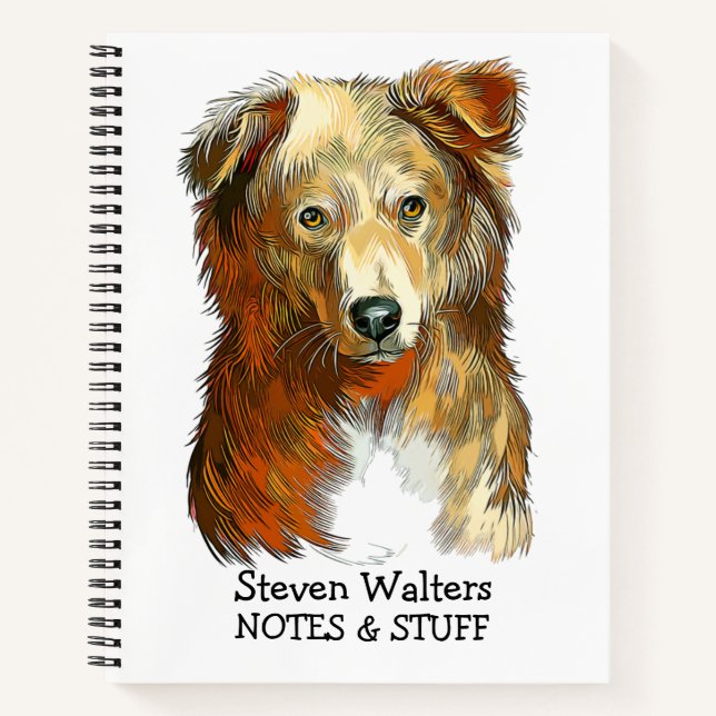 Back to school Basque Shepherd notebook (Front)