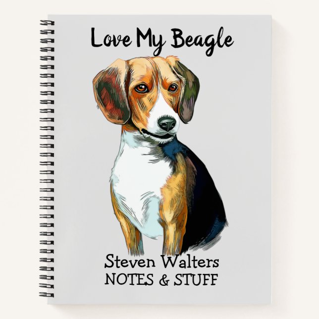 Back to school Beagle notebook (Front)