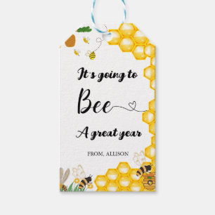 Back to school bee theme teacher gift  tags