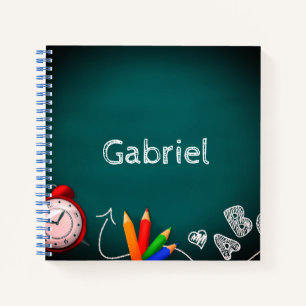 Back to School Blackboard Kids Name beautiful  Notebook