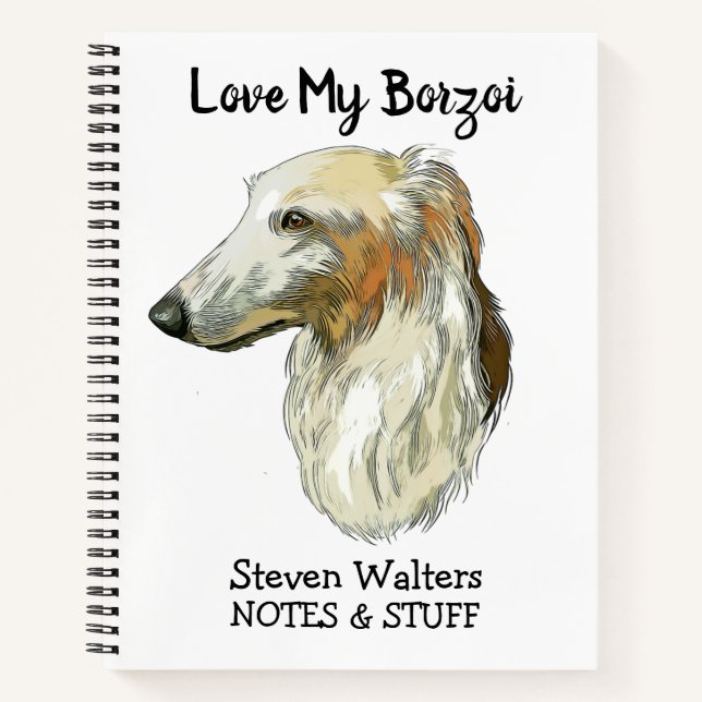 Back to school Borzoi notebook (Front)