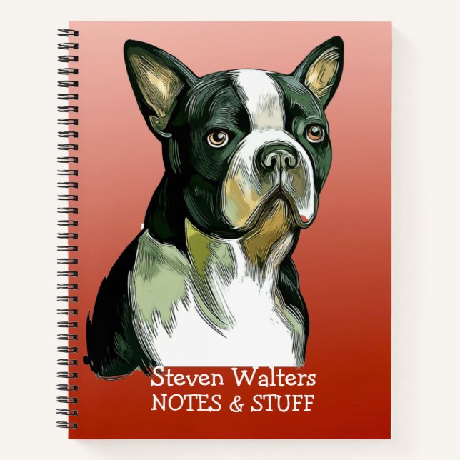 Back to school Boston Terrier notebook (Front)