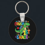 Back To School Boy Dinosaur I'm Ready To Crush Fir Key Ring<br><div class="desc">Back To School Boy Dinosaur I'm Ready To Crush First Grade</div>