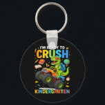 Back To School Boy Dinosaur I'm Ready To Crush Kin Key Ring<br><div class="desc">Back To School Boy Dinosaur I'm Ready To Crush Kindergarten</div>