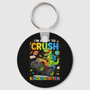 Back To School Boy Dinosaur I'm Ready To Crush Kin Key Ring