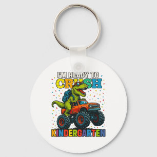 Back To School Boy Dinosaur I'm Ready To Crush Kin Key Ring