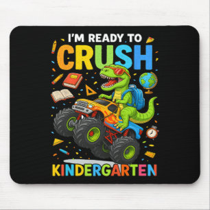 Back To School Boy Dinosaur I'm Ready To Crush Kin Mouse Pad