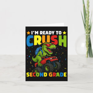 Back To School Boy Dinosaur I'm Ready To Crush Sec Card
