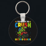 Back To School Boy Dinosaur I'm Ready To Crush Sec Key Ring<br><div class="desc">Back To School Boy Dinosaur I'm Ready To Crush Second Grade</div>