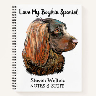 Back to school Boykin Spaniel notebook