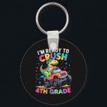Back To School Boys Dinosaur I'm Ready To Crush 4t Key Ring<br><div class="desc">Back To School Boys Dinosaur I'm Ready To Crush 4th Grade</div>