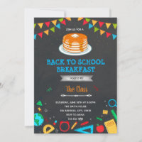 Back to school breakfast invitation