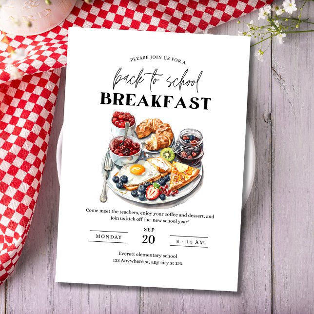 Back to School Breakfast invite, Meet The Teachers Invitation (Creator Uploaded)
