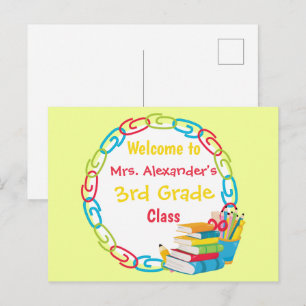 Back to School Bright Postcard