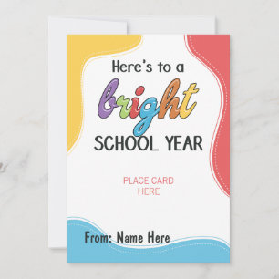 Back to School Bright School Year Gift Card Holder