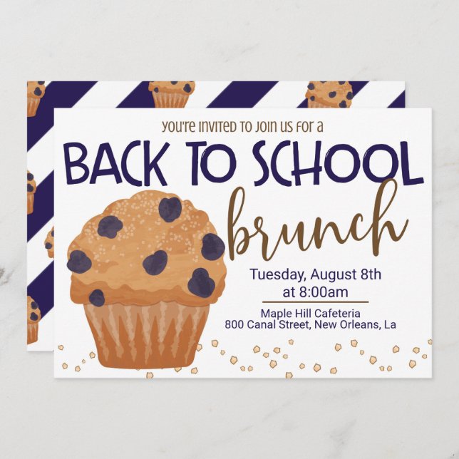 Back to School Brunch Invitation (Front/Back)