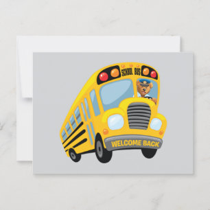 Back to School bus Postcard