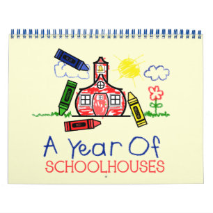 Back To School Calendar - A Year Of Schoolhouses