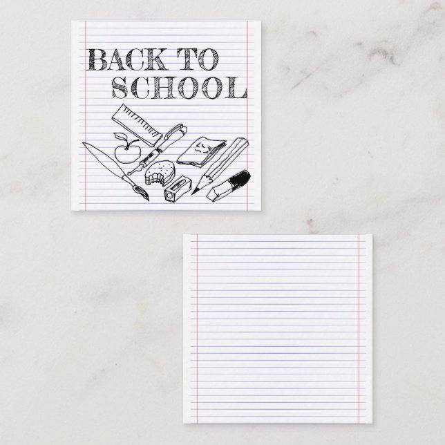 Back to School Card (Front/Back)