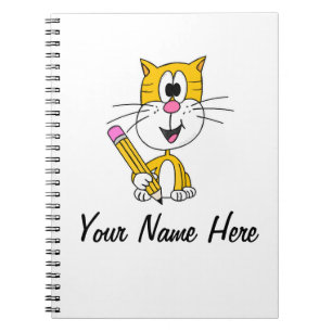 Back To School Cat Teacher Custom Notebook