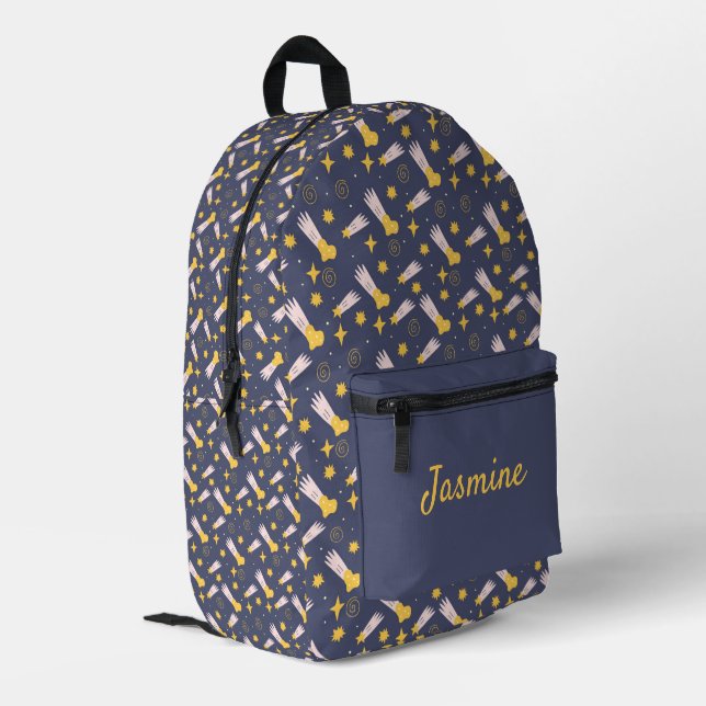 Back To School - Celestial Wonder Personalised Printed Backpack (Back Corner Left)