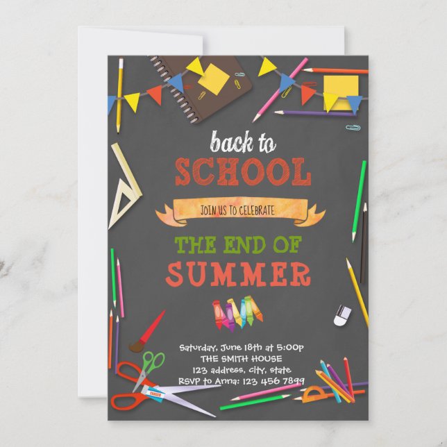 Back to school chalkboard card (Front)