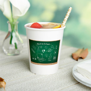 Back To School Chalkboard Paper Cups