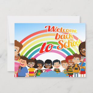 BACK TO SCHOOL CHILDREN POSTCARD