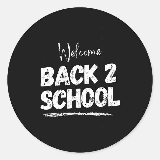 Back To School  Classic Round Sticker (Front)