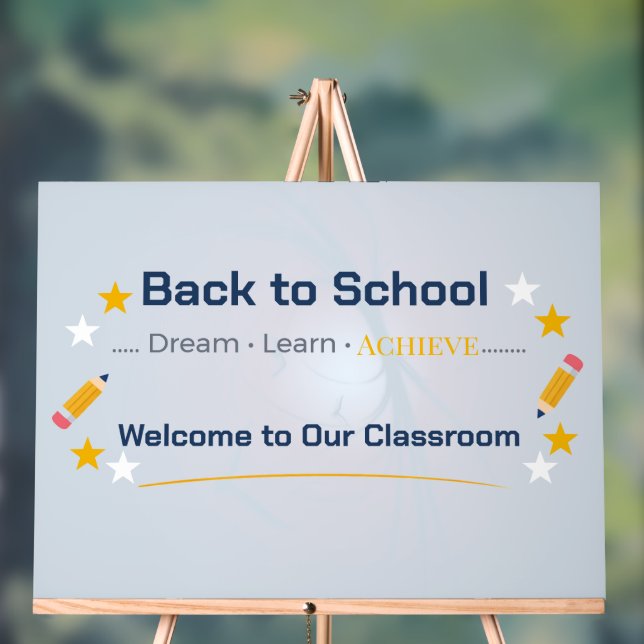Back to School Classroom Sign | Acrylic Welcome Ar (Neutral)