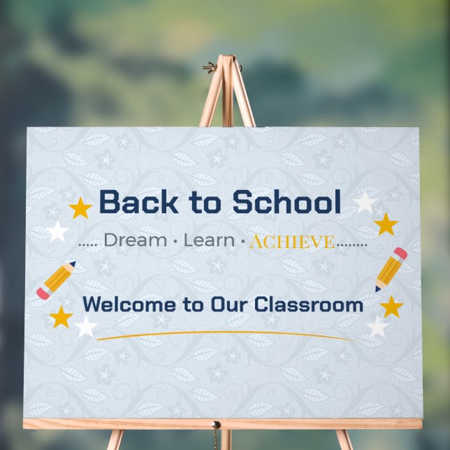 Back to School Classroom Sign | Acrylic Welcome Ar (Neutral)