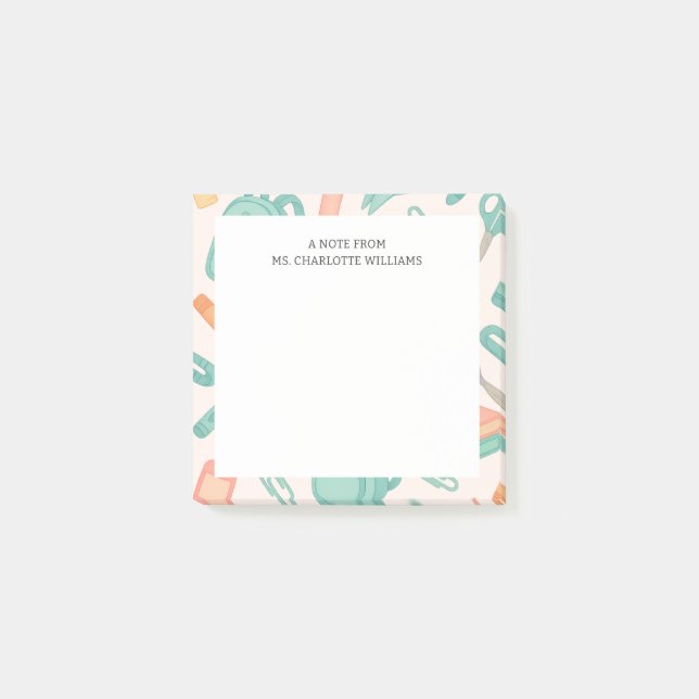 Back to School Classroom Teacher  Post-it Notes (Front)