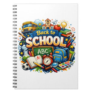  Back to School Colorful Illustration  Notebook