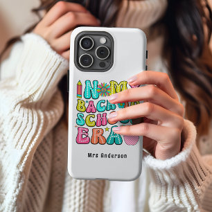 Back to school colourful retro teacher Case-Mate iPhone 14 pro max case