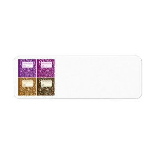 Back to School/Composition Notebook Return Address Label
