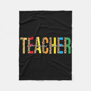 Back To School Computer Science Teacher Leopard Ad Fleece Blanket