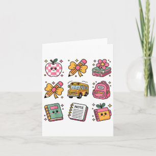 Back To School Coquette Bow First Day Of School To Card