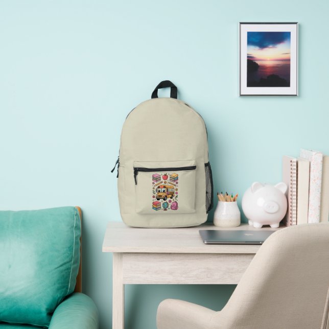 Back to School Coquette Teacher Kindergarten PreK  Printed Backpack (Insitu)