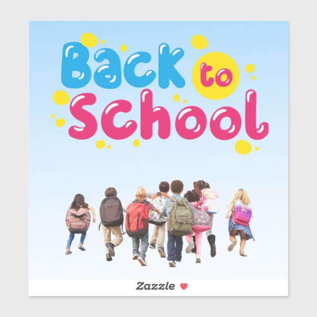Back to School  Custom-Cut Vinyl Sticker (Sheet)