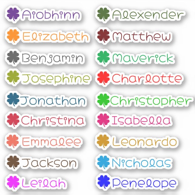 Back to School Custom Multiple Name Stickers (Front)