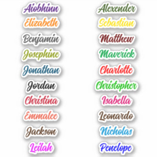 Back to School Custom Multiple Name Stickers