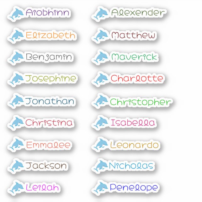 Back to School Custom Multiple Name Stickers (Front)