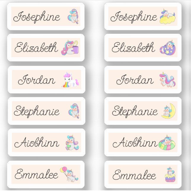 Back to School Custom Multiple Name Stickers (Front)