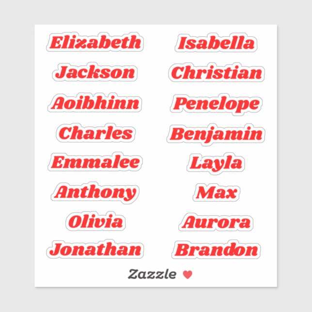 Back to School Custom Multiple Name Stickers (Sheet)
