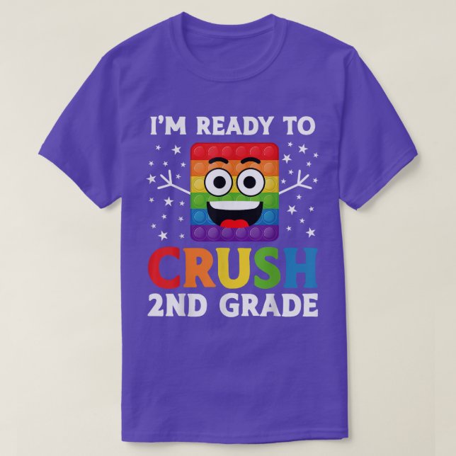 Back To School Cute 2nd Grade Class Pop It Girls B T-Shirt (Design Front)